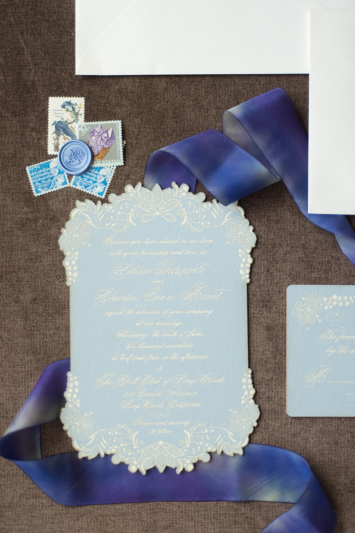 los angeles wedding invitations