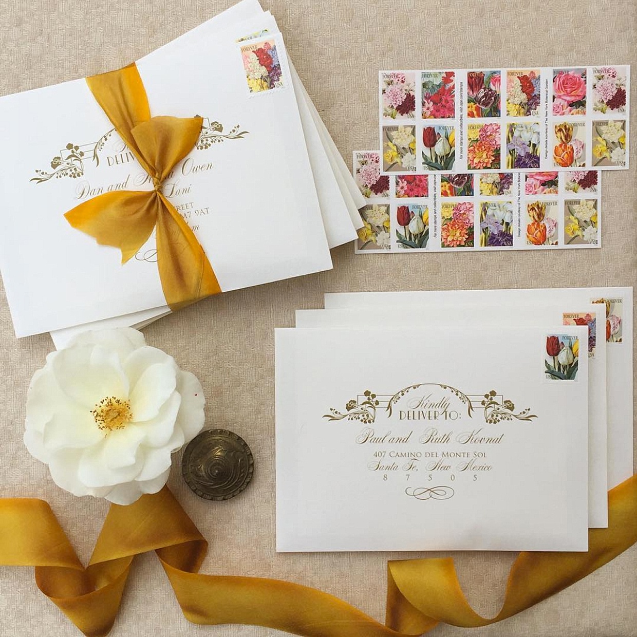 los angeles wedding invitations